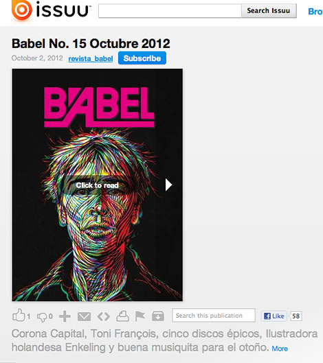 Babel magazine, mexico, design, illustration, typography, cover, artwork, mario garcia cordero, Enkeling, 2012