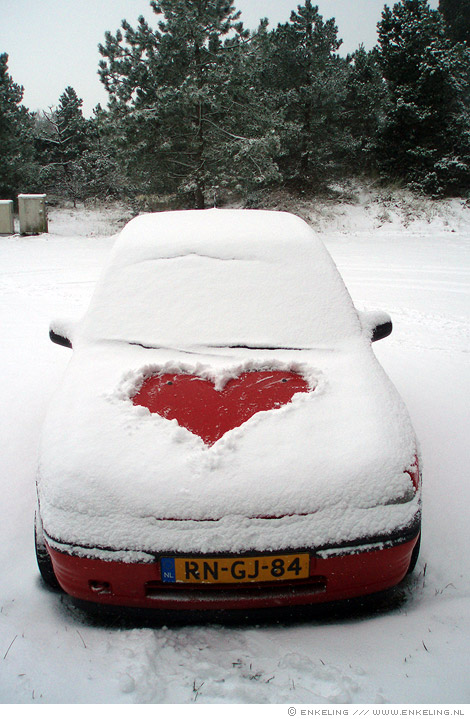 I Heart Snow, hart, sneeuw, Terschelling, Enkeling, 2009
