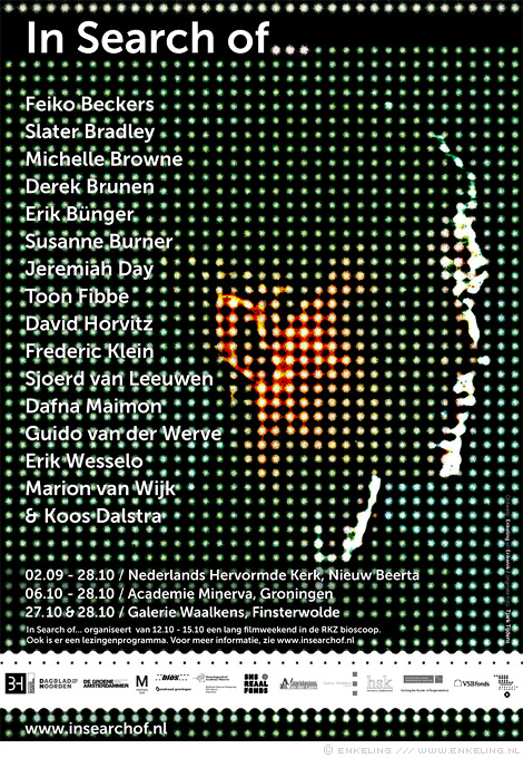 Bas Jan Ader, poster, graphic design, erikenik, Erik olde Hanhof, In search of, art, exhibition, Nieuw-Beerta, Winschoten, Groningen, Enkeling, 2012