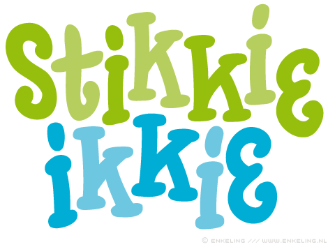 Stikkie Ikkie, clothing, logo, lettering, kids, Janna Kool, Enkeling, 2012